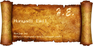 Hunyadi Emil névjegykártya