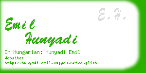 emil hunyadi business card